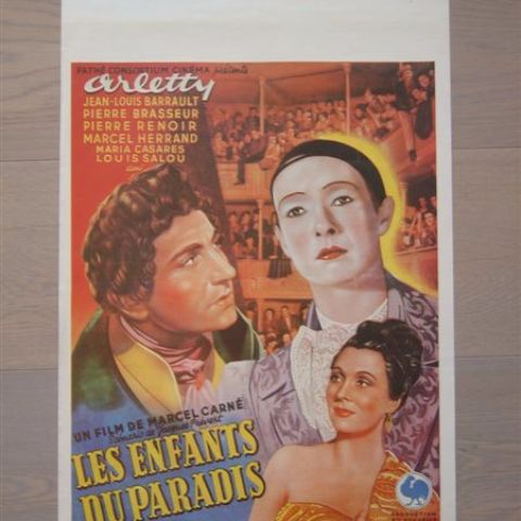 'Les enfants du paradis' (Rene Clair) (reissue 1950's unknown) Belgian affichette